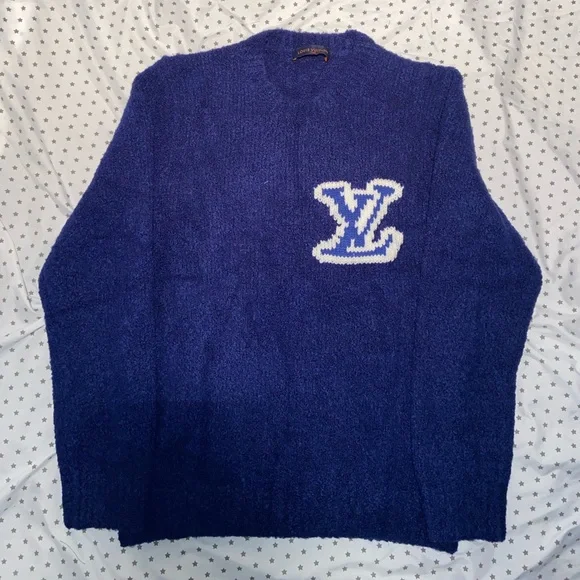 Lv intarsia crewneck shop